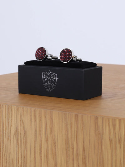 Boutons de manchette bordeaux - IZAC