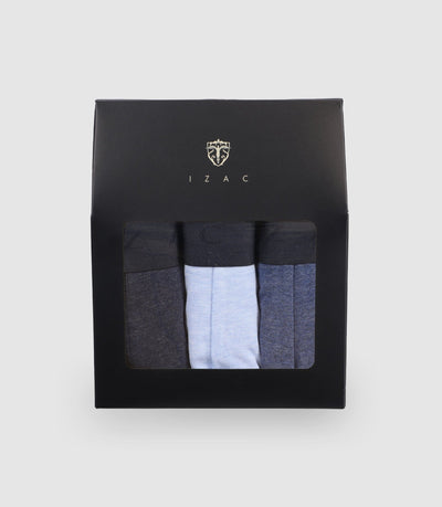 Pack de 3 boxers bleu - IZAC