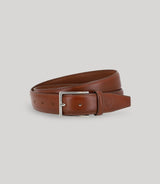 Ceinture avec boucle réversible en cuir marron