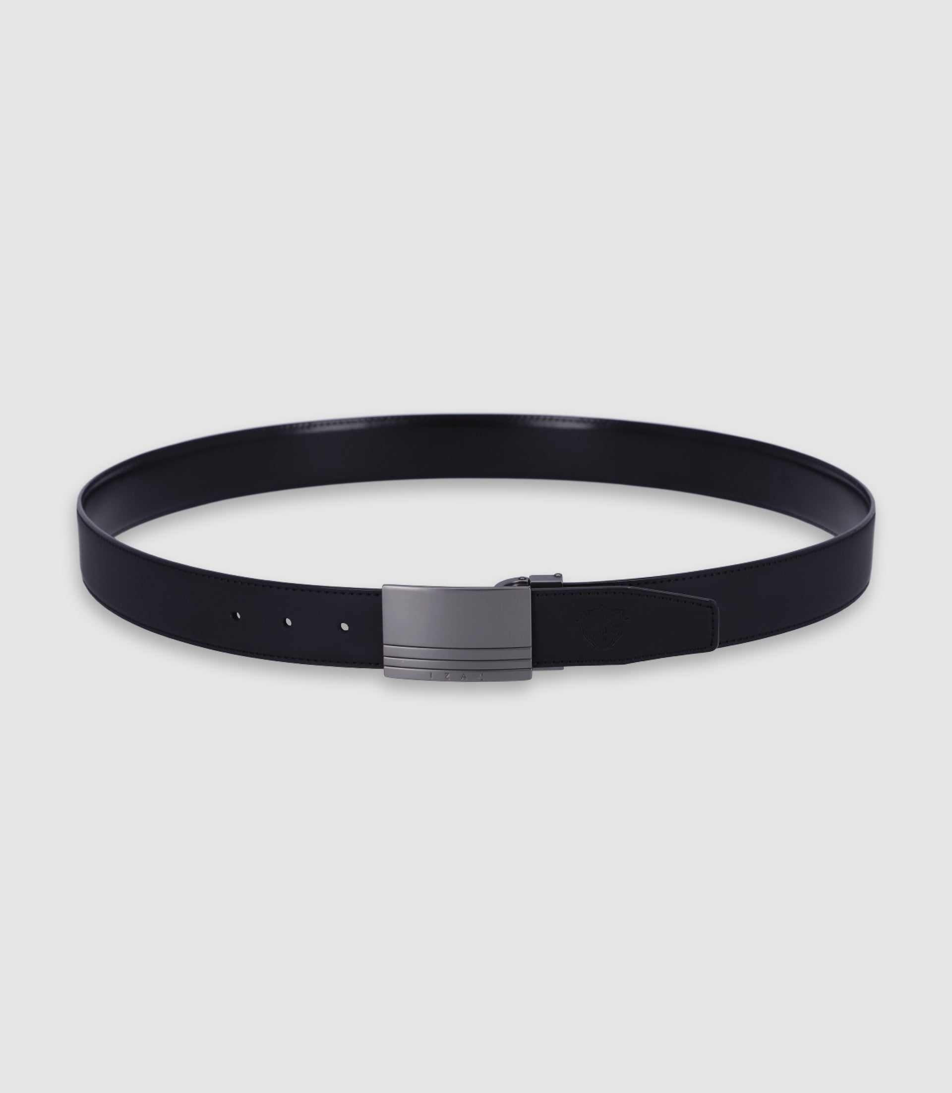 Ceinture à sangle réversible et ajustable noire - IZAC