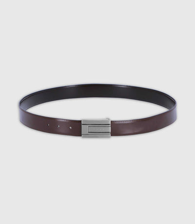 Ceinture ajustable avec sangle réversible marron et noire - IZAC