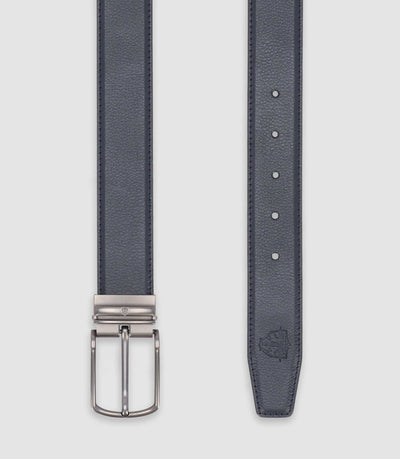 Ceinture en cuir réversible marine - IZAC