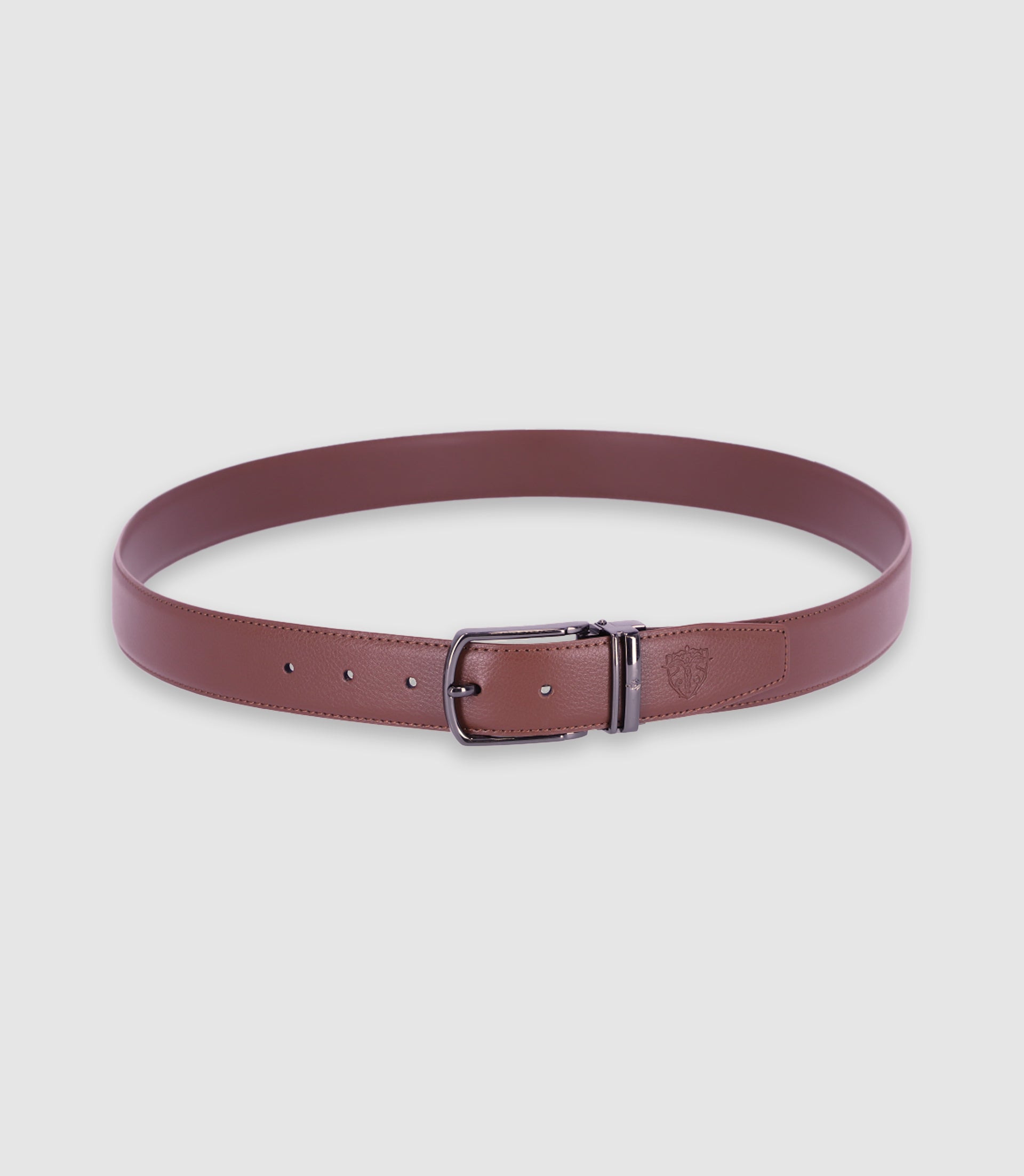 Ceinture en cuir réversible marron - IZAC