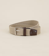 Ceinture tressée beige