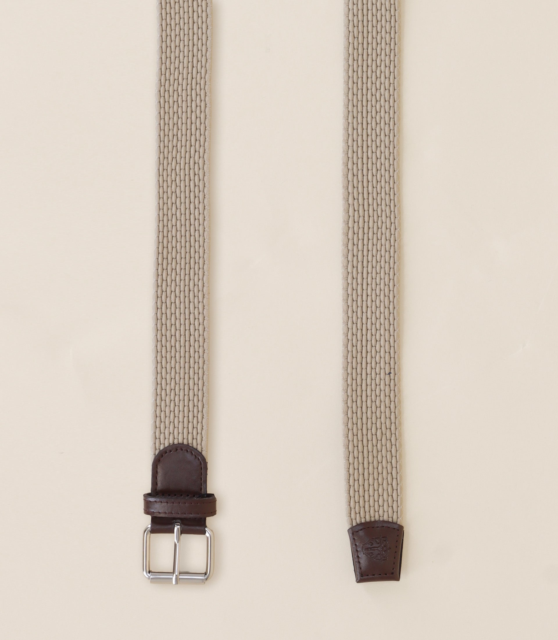 Ceinture tressée beige