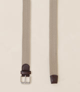 Beige braided belt