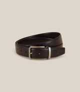 Brown reversible strap belt