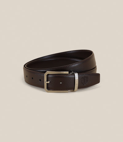 Ceinture à sangle réversible marron - IZAC