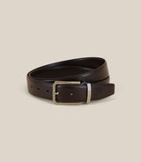 Brown reversible strap belt