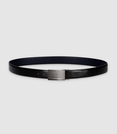 Ceinture réversible 35mm ajustable noire et marine CASSIS - IZAC