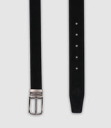 Ceinture en cuir 35mm ajustable noire CHANCE - IZAC