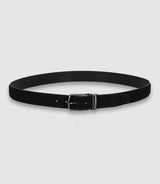 Ceinture en cuir 35mm ajustable noire CHANCE IZAC