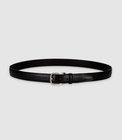 Ceinture en cuir 35mm ajustable noire CUI - IZAC