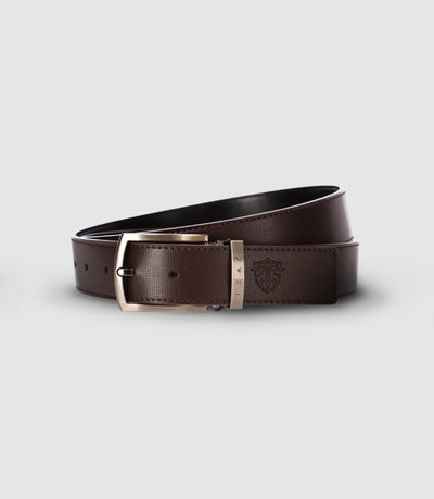 Ceinture ajustable avec gravure marron - IZAC