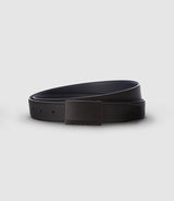 Belt with black metal plate