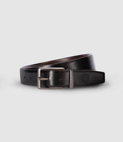 Ceinture réversible ajustable noire - IZAC