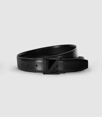 Ceinture réversible avec plaque en métal noire - IZAC