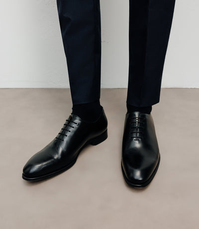 Chaussures richelieu en cuir noires - IZAC