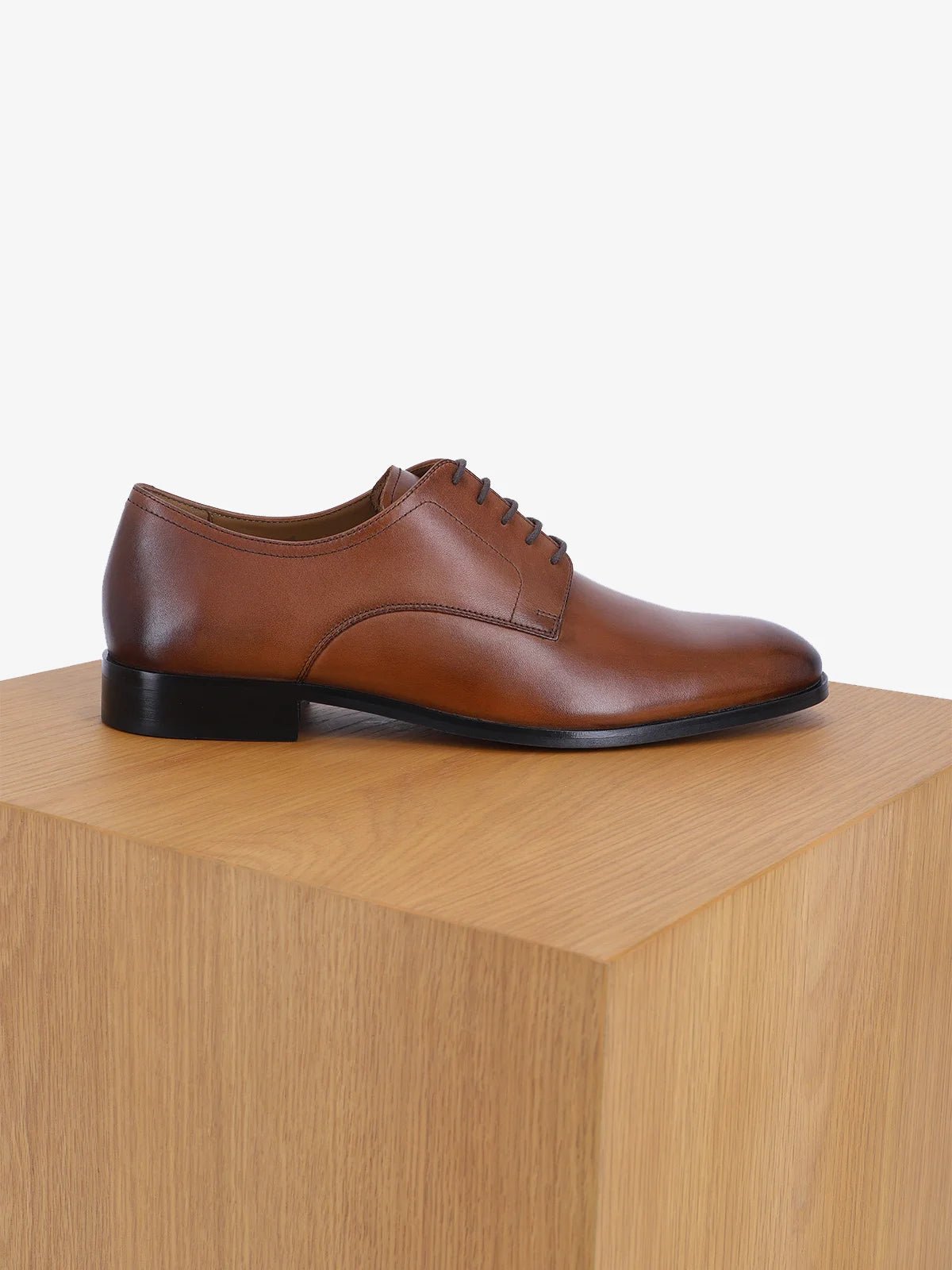 Chaussures derby en cuir marron - IZAC