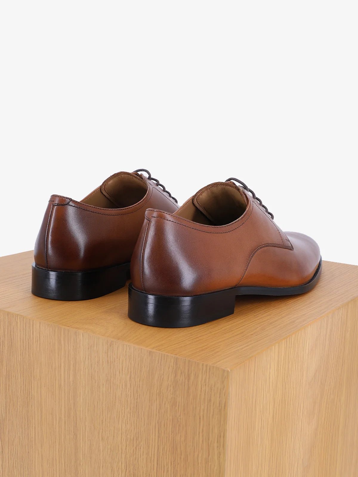 Chaussures derby en cuir marron - IZAC