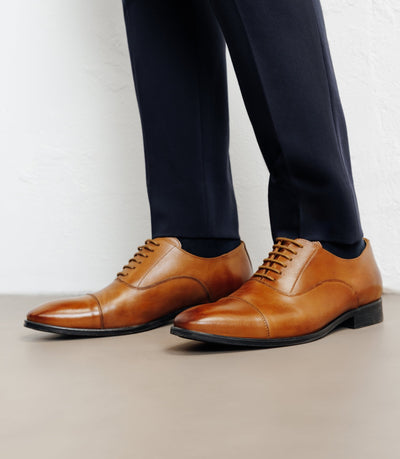 Chaussures richelieu en cuir marron - IZAC