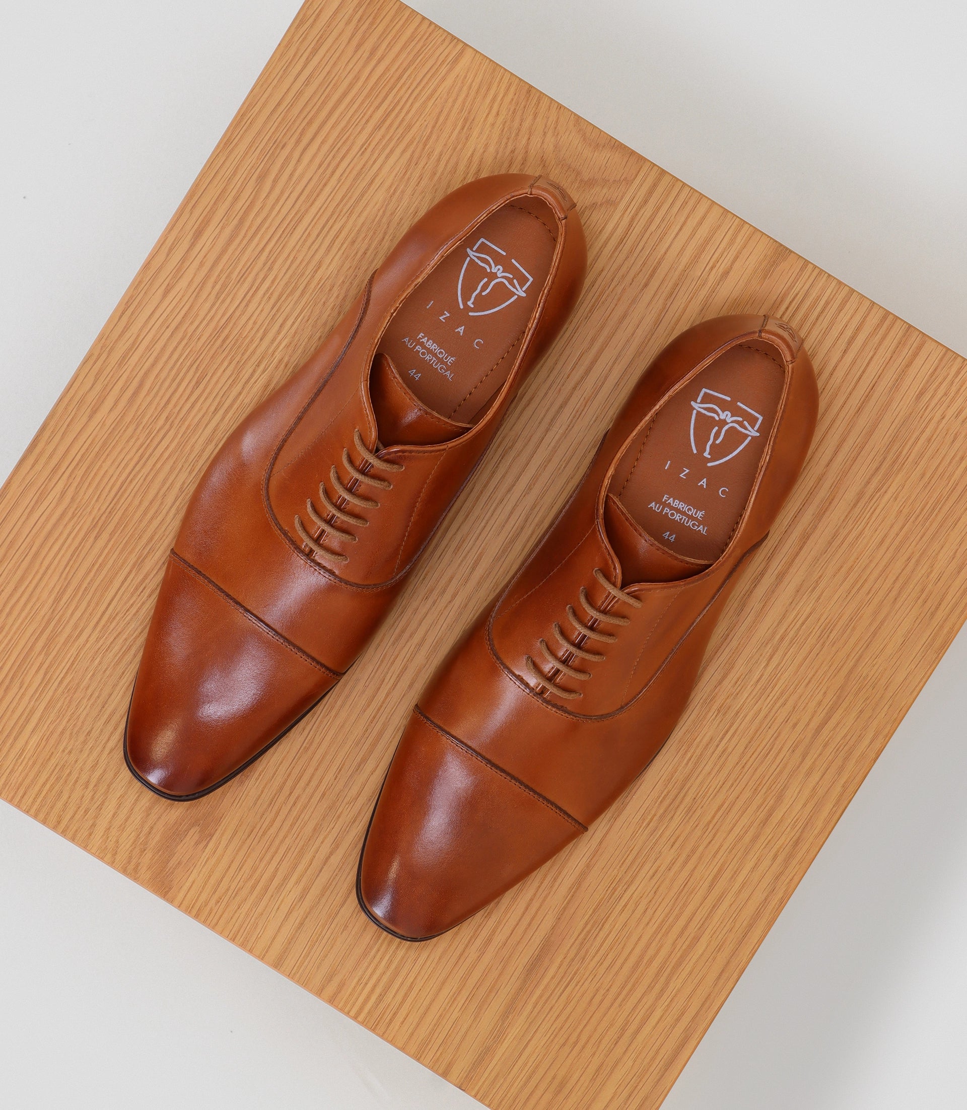 Chaussures richelieu en cuir marron - IZAC