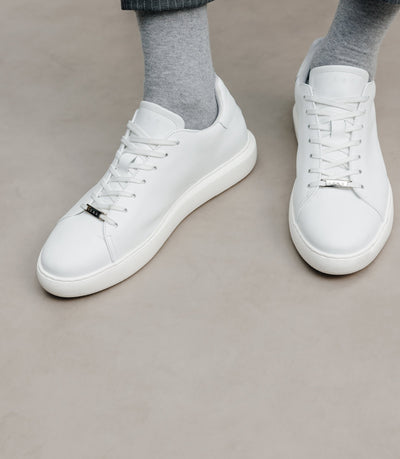 Chaussures sneakers en cuir blanches - IZAC