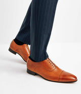 Richelieu shoes in brown leather