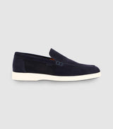 Marine suede moccasins