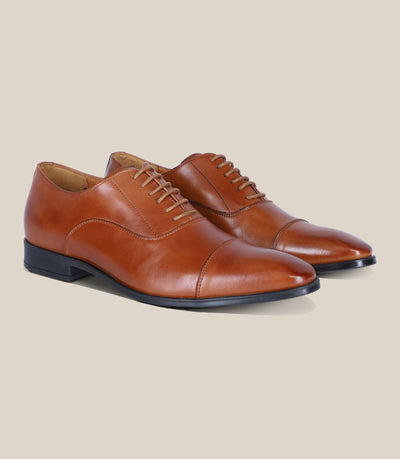 Chaussures richelieu en cuir marron - IZAC