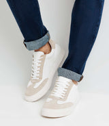 Sneakers à lacets en cuir blanches - IZAC