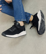 Black mesh sneakers