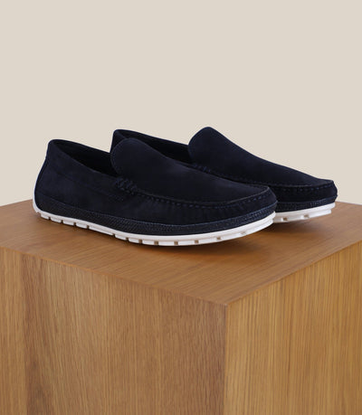 Mocassin en daim marine - IZAC