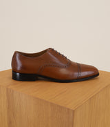 Brown derby shoes