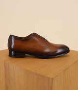 Chaussures richelieu en cuir marron - IZAC