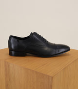 Black leather shoes