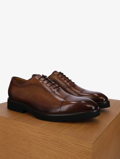 brown leather brogue