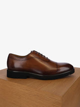 brown leather brogue
