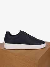 Navy leather sneakers