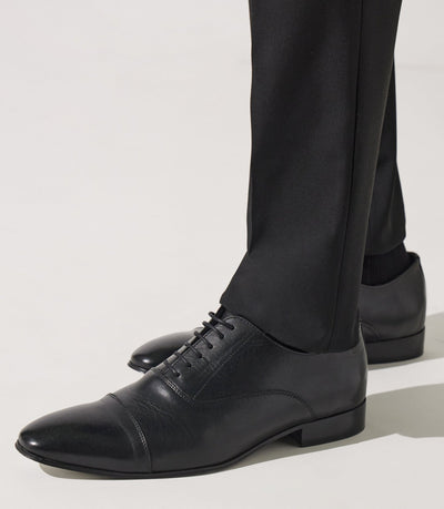 Richelieu en cuir noir OREGON - IZAC