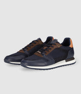 Sneakers suede et textile marine ORLAND - IZAC