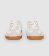 Leather sneakers shoes with white logo