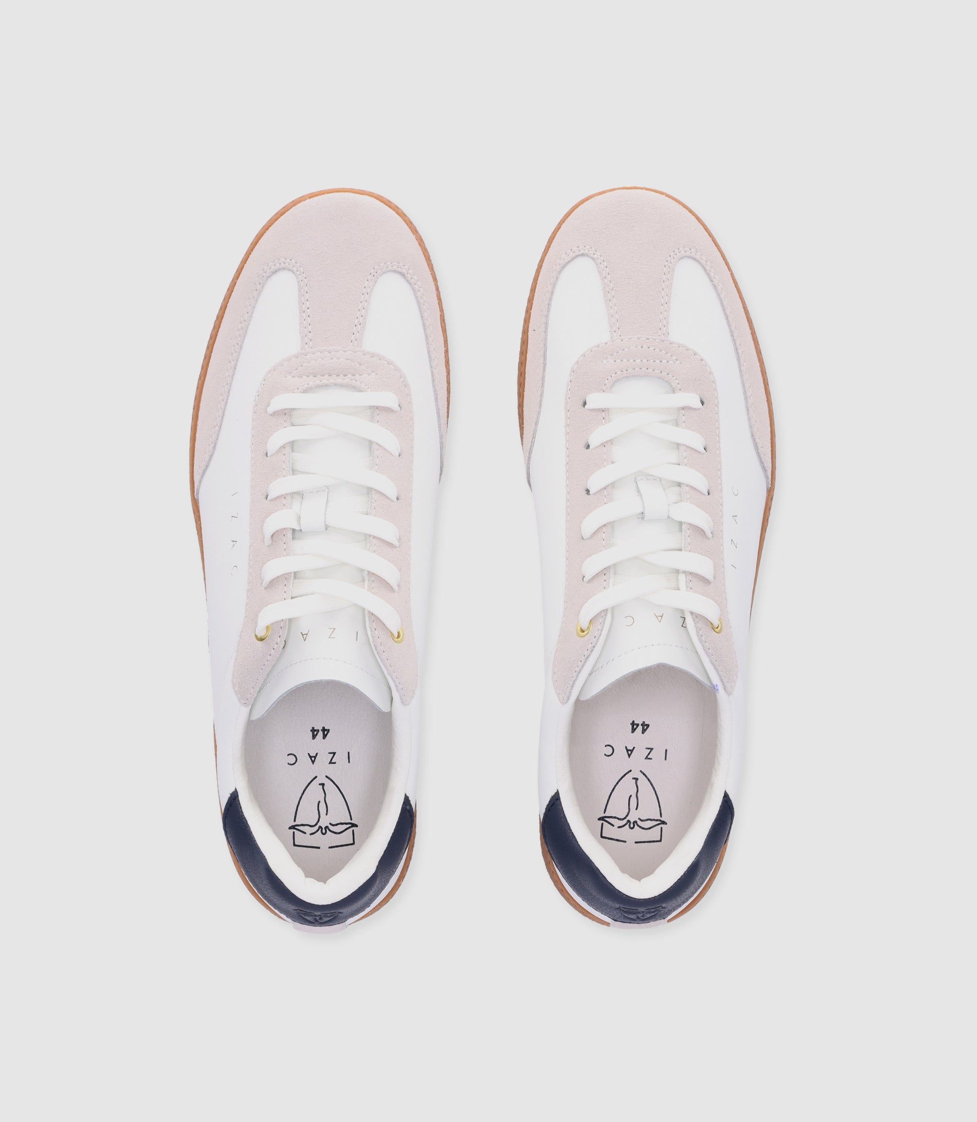 Leather sneakers shoes with white logo