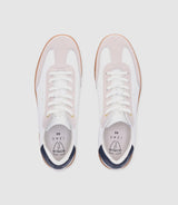 Leather sneakers shoes with white logo