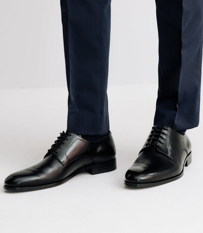 Chaussures derby en cuir noires - IZAC