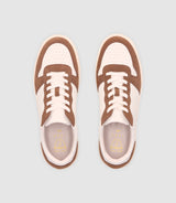 Sneakers shoes with taupe logo