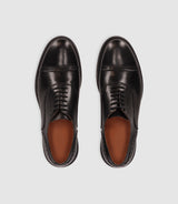 Black leather town shoes