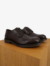 Dark brown leather Derby shoes