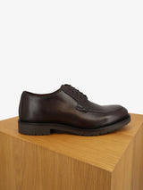 Dark brown leather Derby shoes