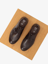 Dark brown leather Derby shoes